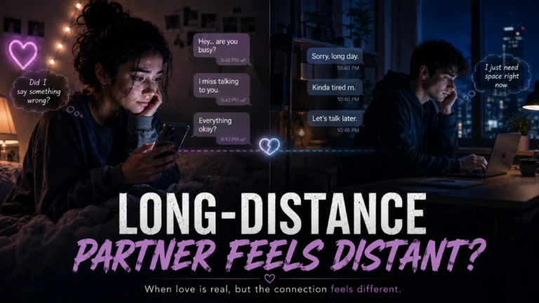 long-distance partner feels distant