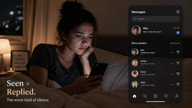 replies late but watches stories
